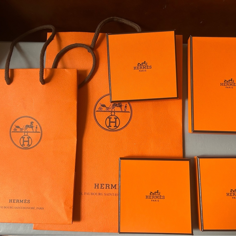 Hermès  Empty boxes and Shopping bags